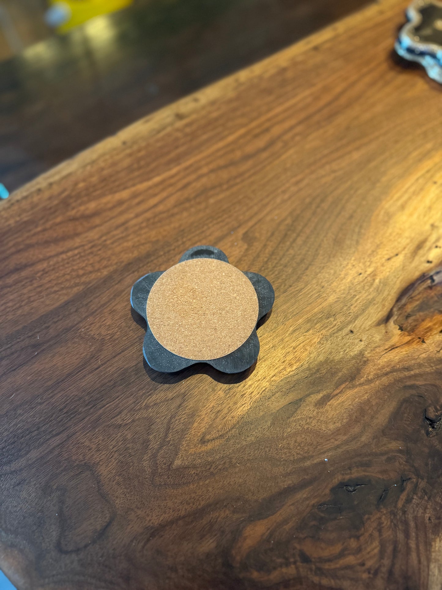Epoxy Coasters 4-Pack Black Gold