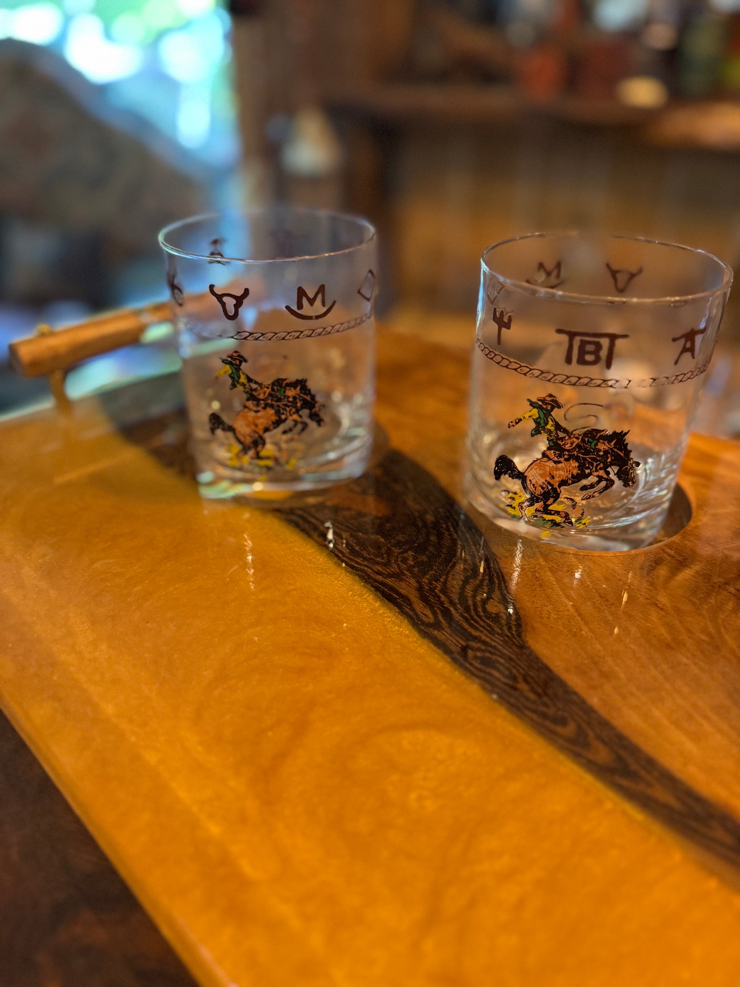 Handcrafted Gold Epoxy Bourbon Tray