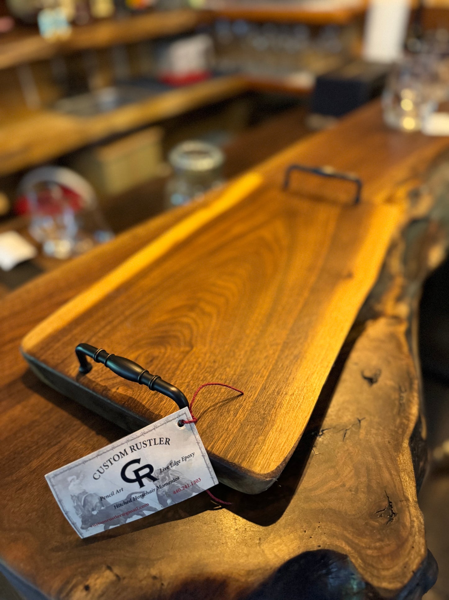Handcrafted Walnut Serving Tray