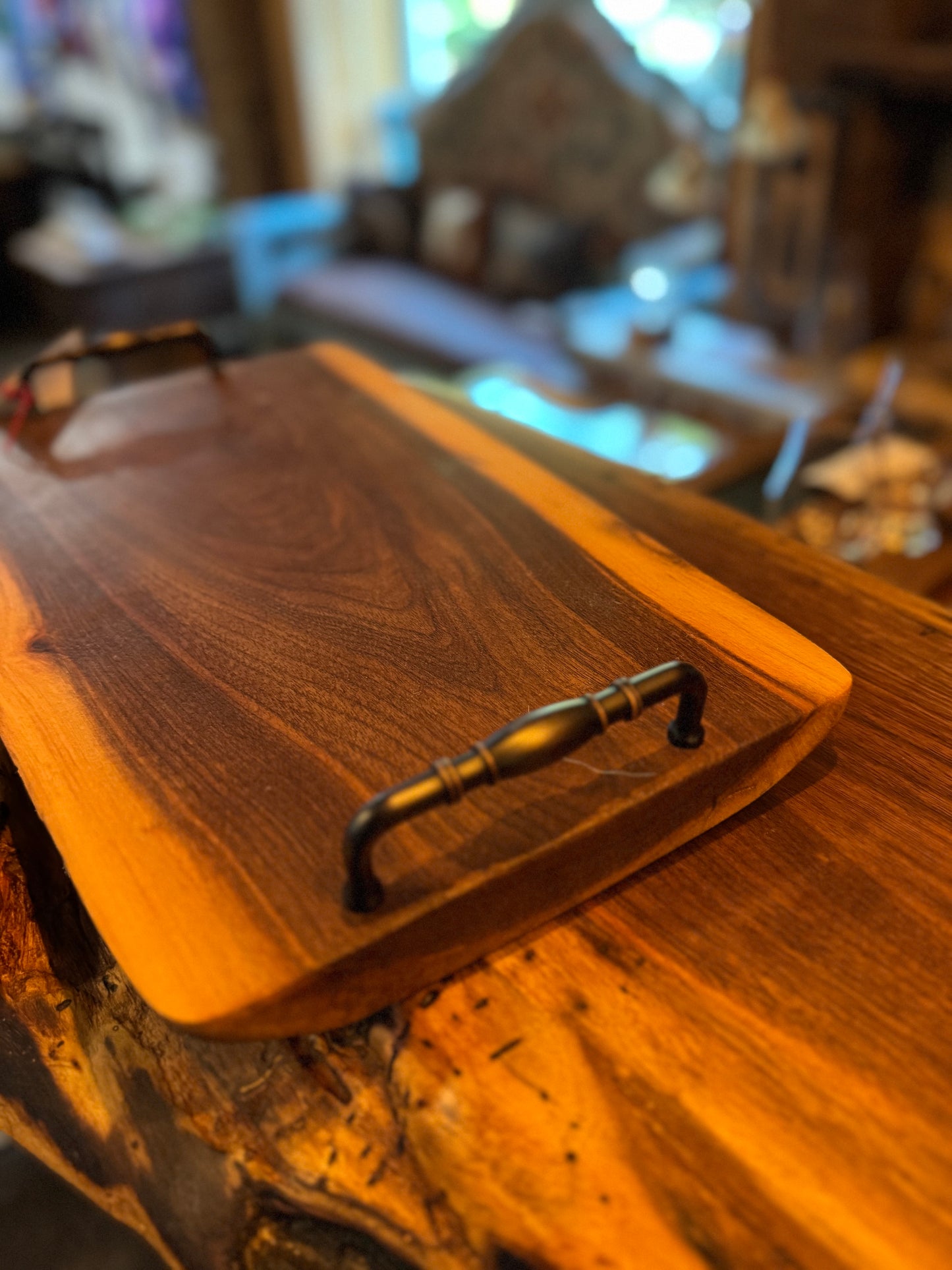 Handcrafted Walnut Serving Tray