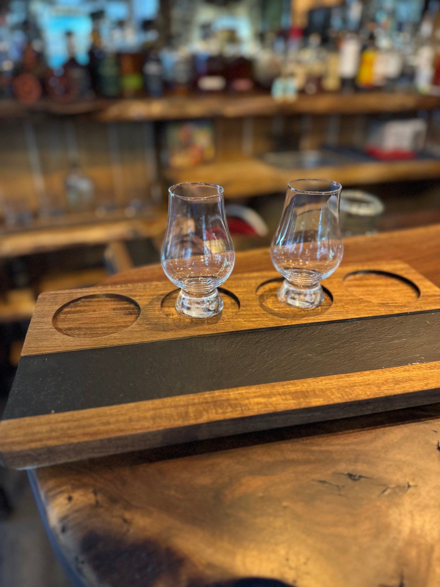 Handcrafted Tasting Tray with Writable Inlay
