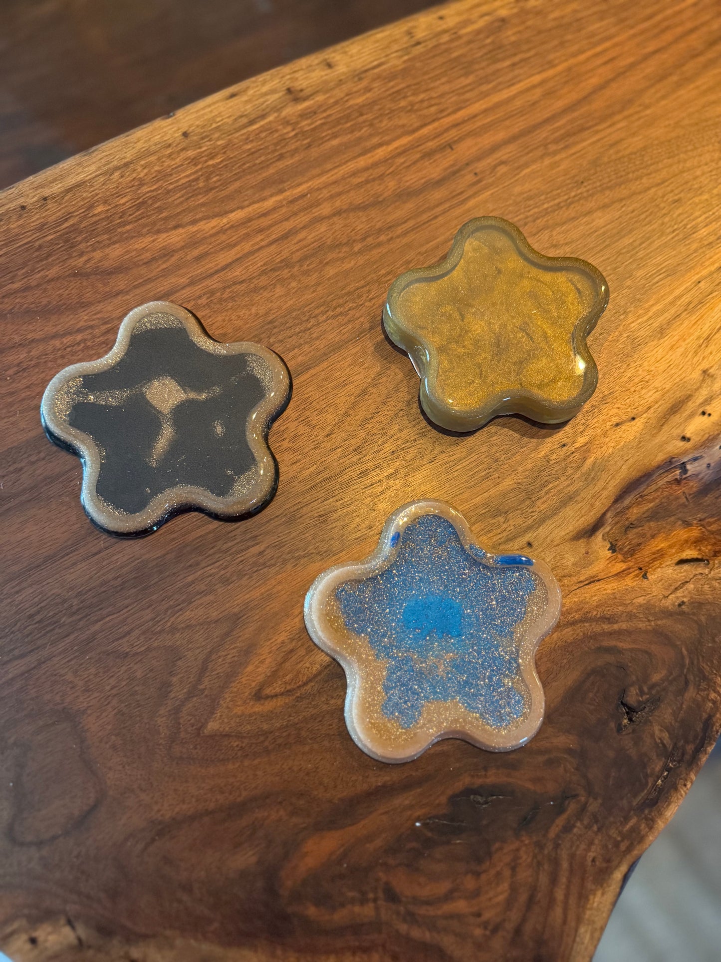 Star Shaped Epoxy Coasters 3-Pack