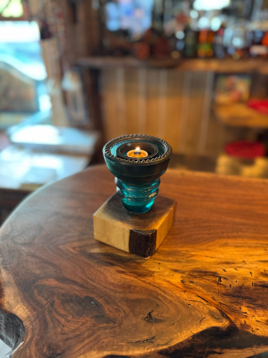 Stained Glass Oil Lamp