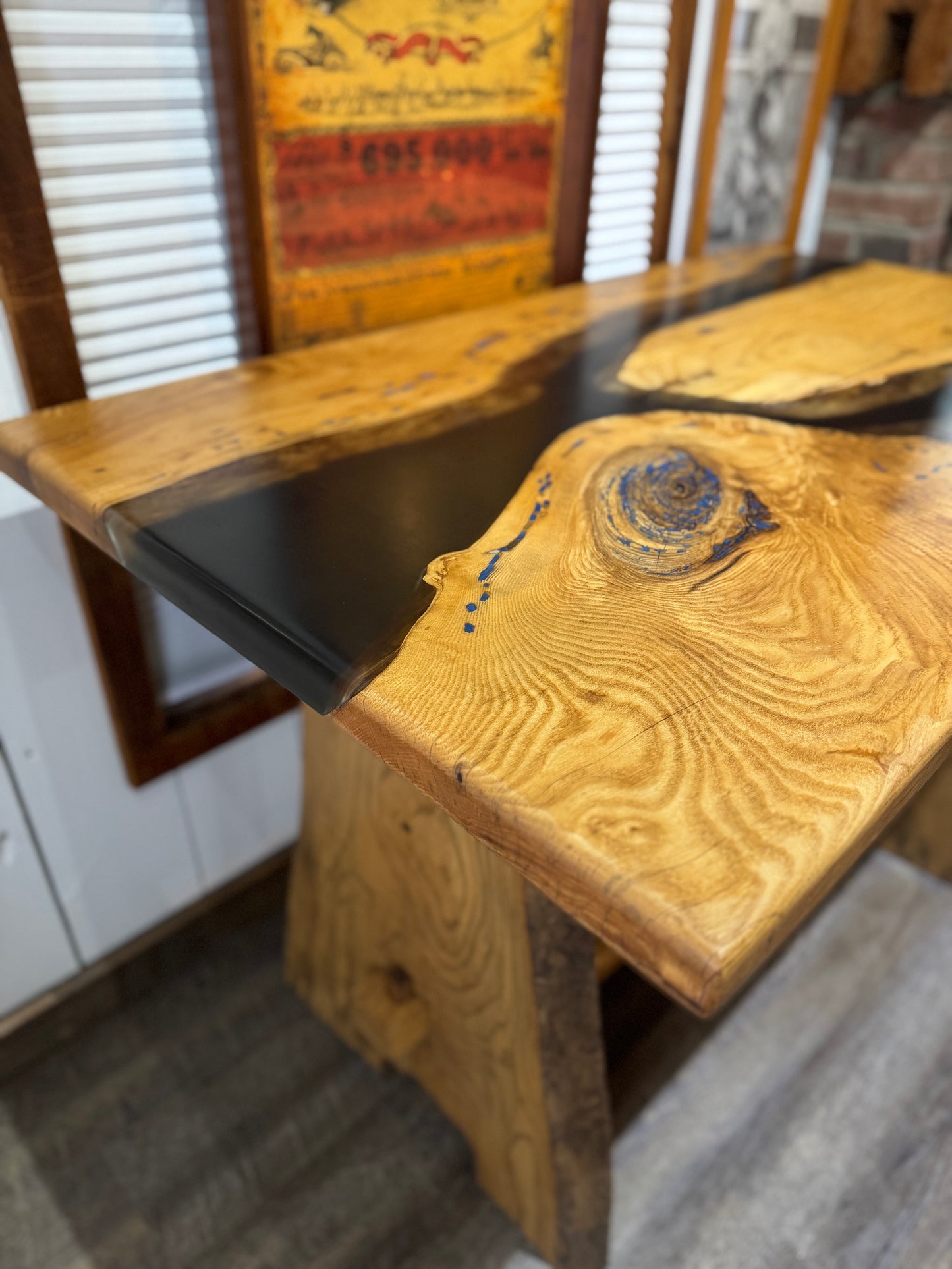 Ash Wood Epoxy Table